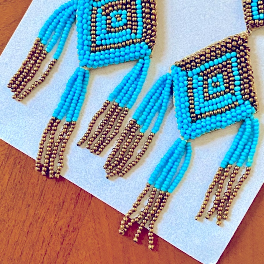 NWT Anthropologie Deepa Beaded Diamond Chandeliers - Picture 4 of 14